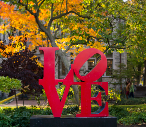 University of Pennsylvania engineering school Love Sculpture
